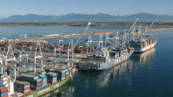 (Photograph of Port of Vancouver, Courtesy of CN)